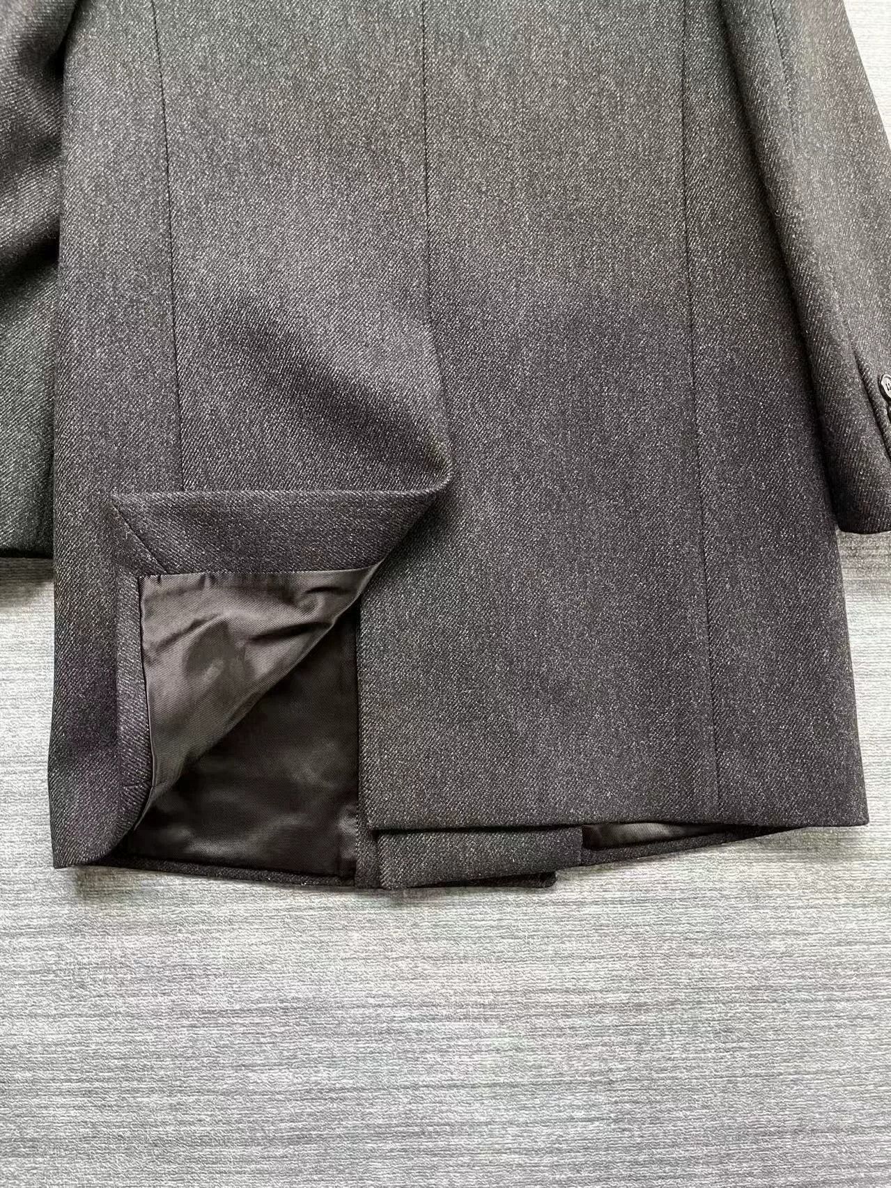 Saint Laurent Paris Saint Laurent Gray Wool Double-Breasted Coat Size US M / EU 48-50 / 2 - 6 Thumbnail
