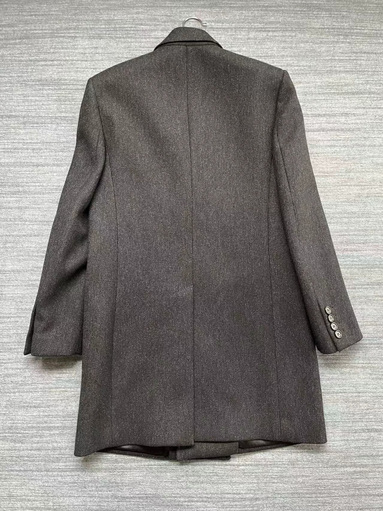 Saint Laurent Paris Saint Laurent Gray Wool Double-Breasted Coat Size US M / EU 48-50 / 2 - 5 Thumbnail
