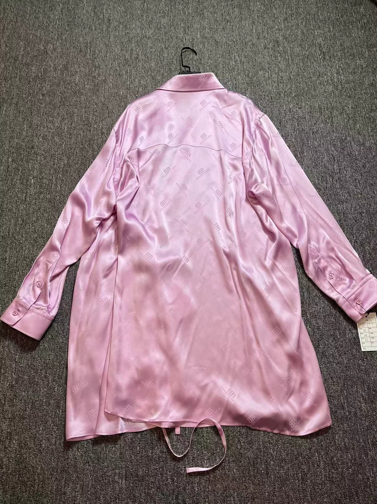 Balenciaga Balenciaga Pink Logo Print Dress Size XXS / US 00 / IT 34 - 2 Thumbnail