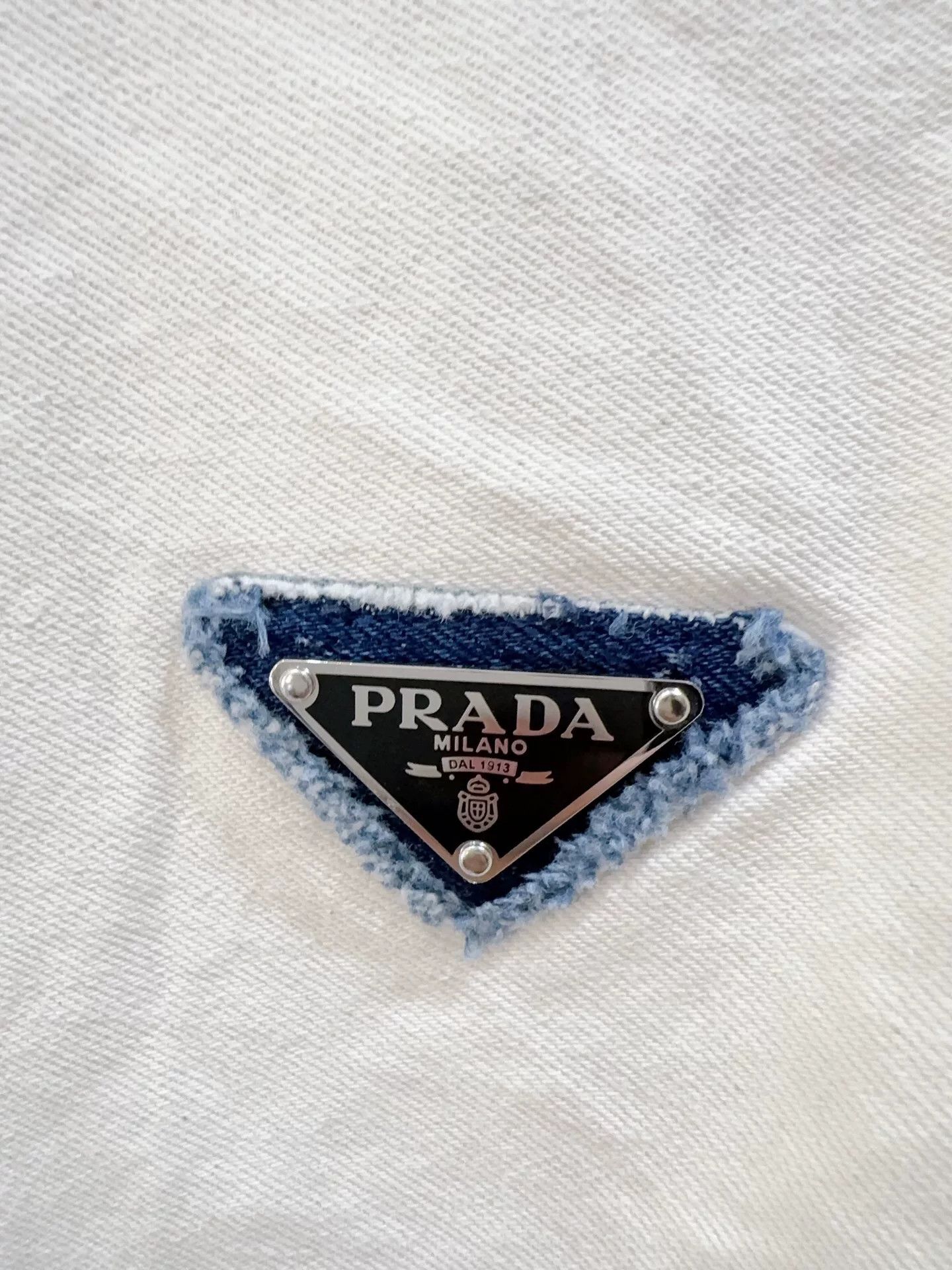 Prada Prada Denim Crop Top Size S / US 4 / IT 40 - 2 Thumbnail