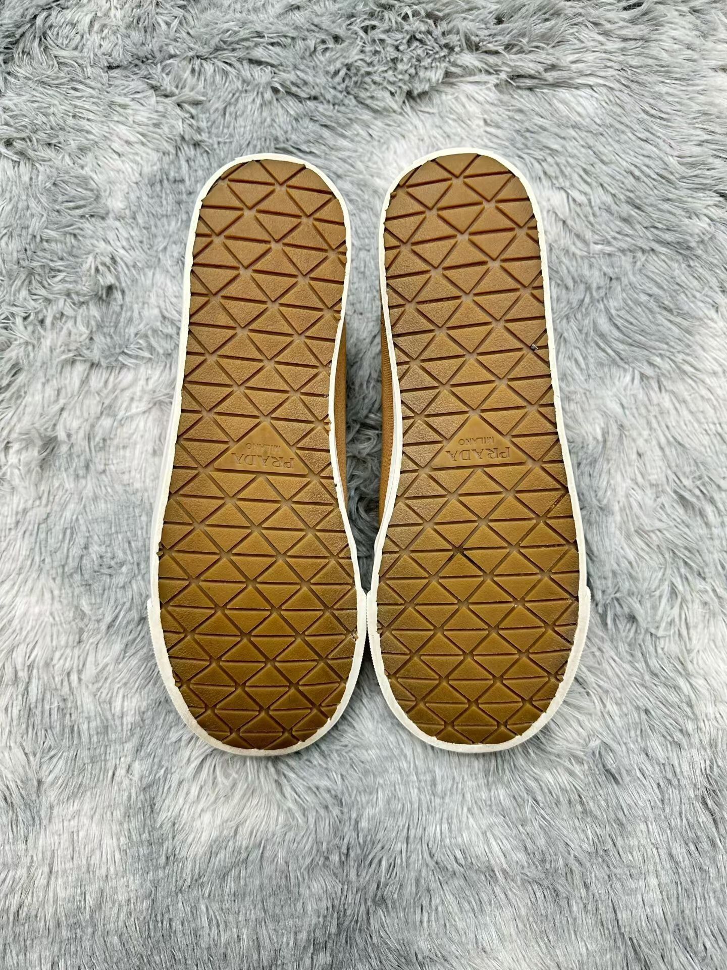 Prada Prada Triangle Logo White Brown Casual Shoes Size US 9.5 / EU 42-43 - 6 Thumbnail