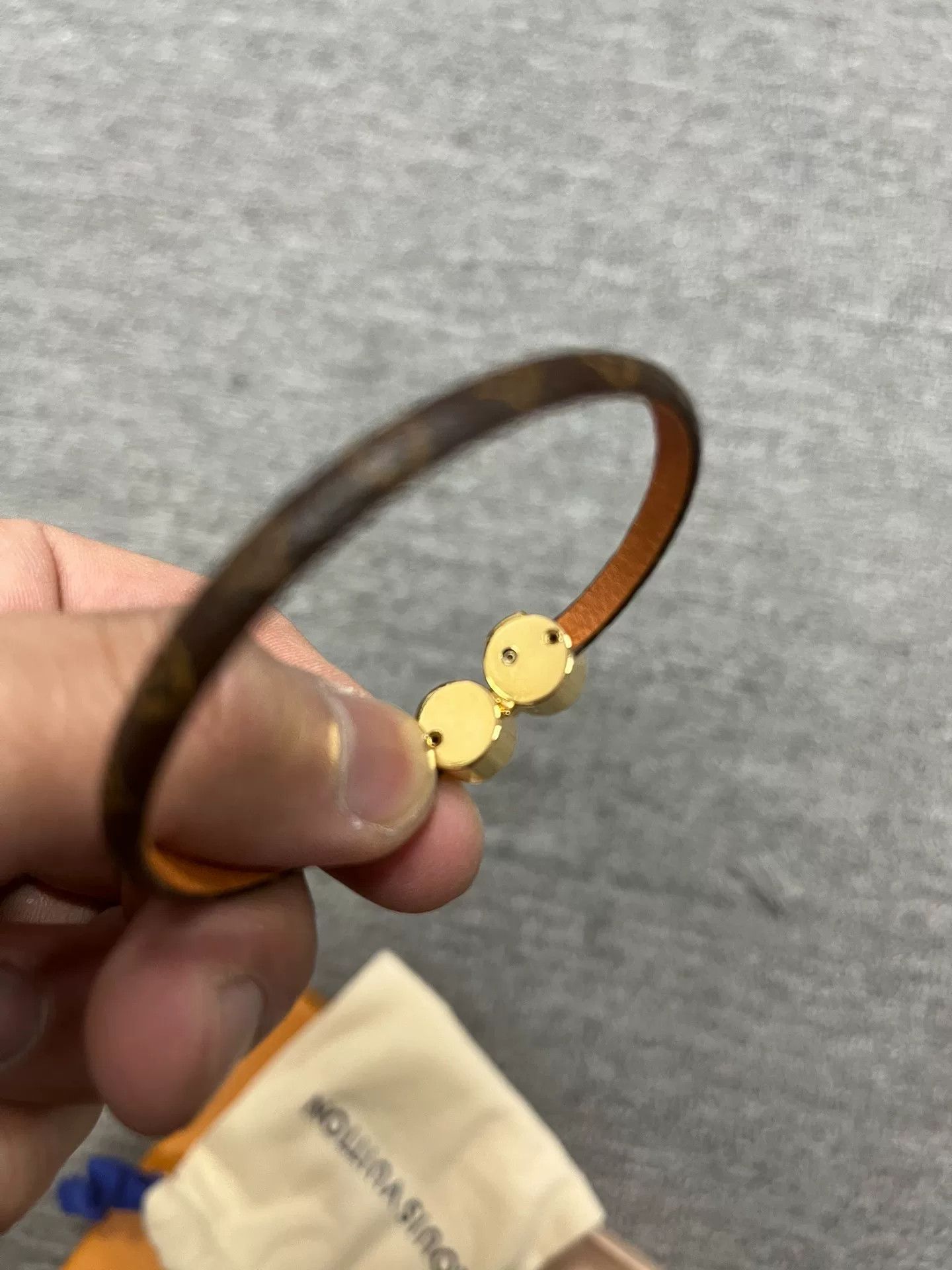 Louis Vuitton Louis Vuitton Brown Monogram Calfskin Bracelet Size ONE SIZE - 3 Thumbnail