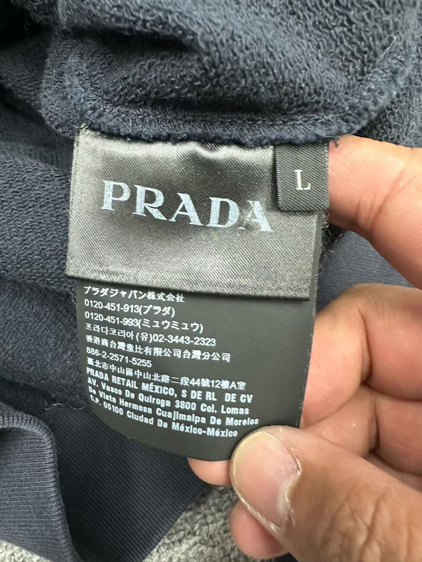 Prada Prada Red Label Nylon Panel Hoodie Size US L / EU 52-54 / 3 - 4 Thumbnail