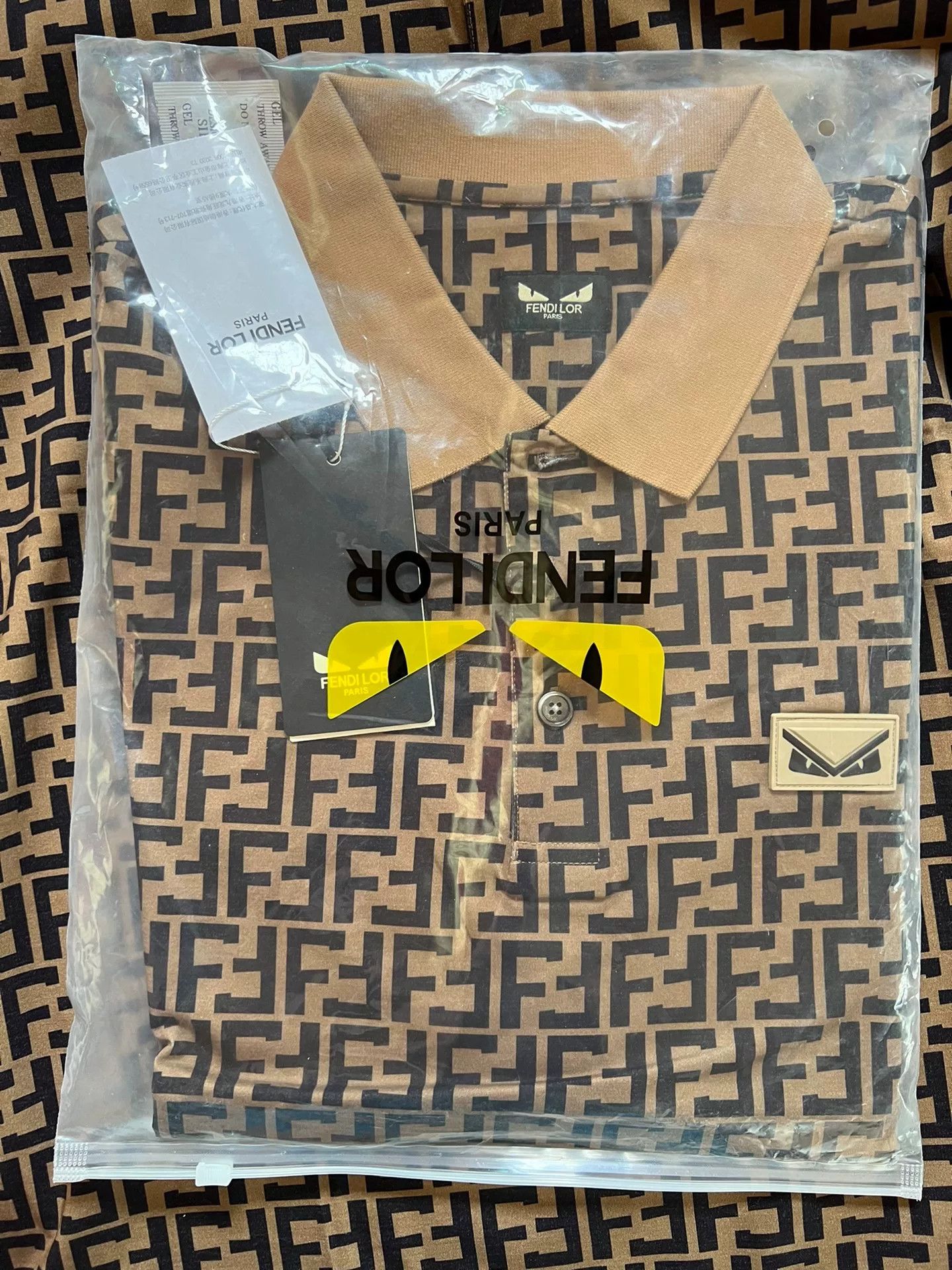 Fendi Fendi FF Logo Men's Polo Shirt Size US M / EU 48-50 / 2 - 9 Thumbnail