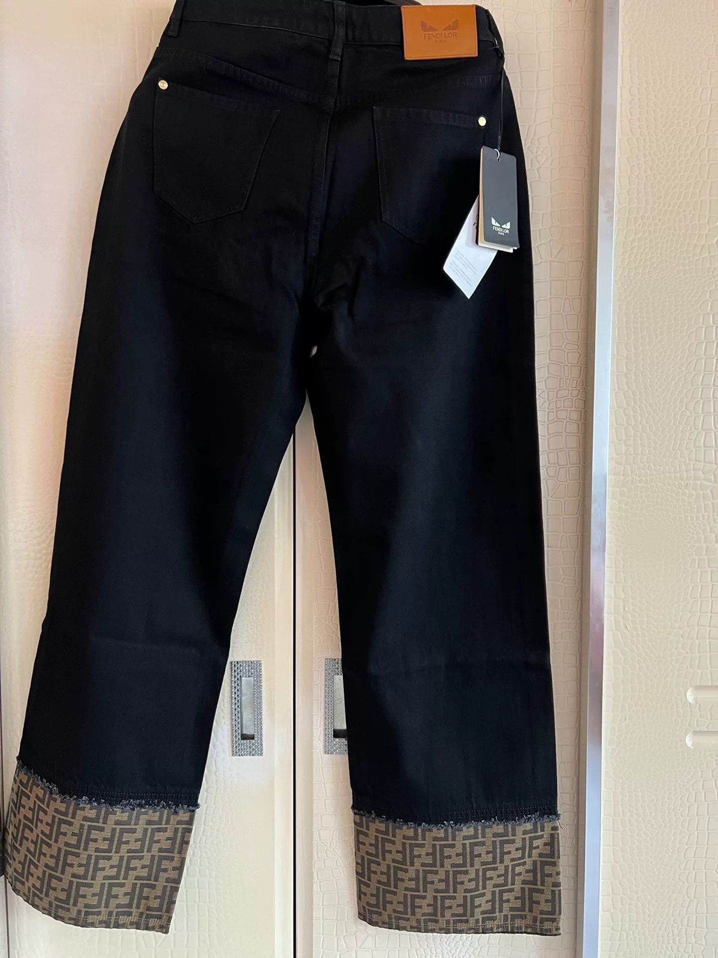 Fendi FENDI LOR Wide-Leg Women's Jeans Size 40" / US 18 - 3 Thumbnail