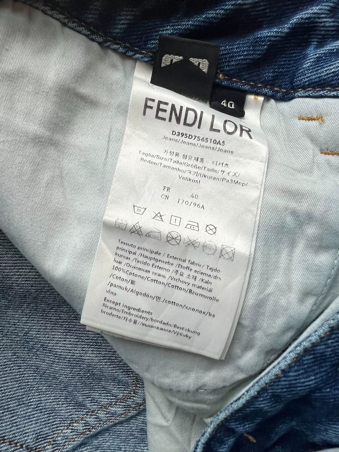 Fendi Fendi FF Logo Wide-Leg Jeans Size 40" / US 18 - 4 Thumbnail