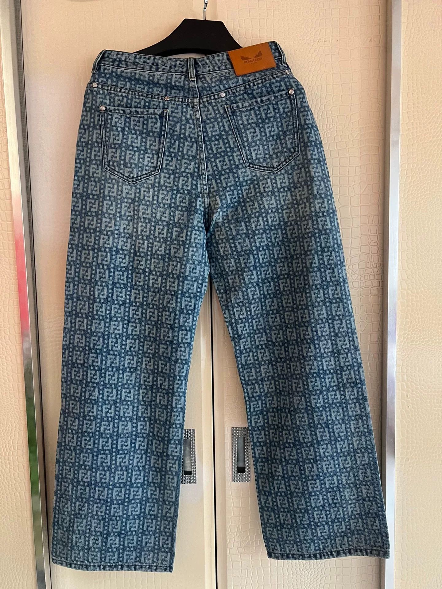 Fendi Fendi FF Logo Wide-Leg Jeans Size 40" / US 18 - 3 Thumbnail