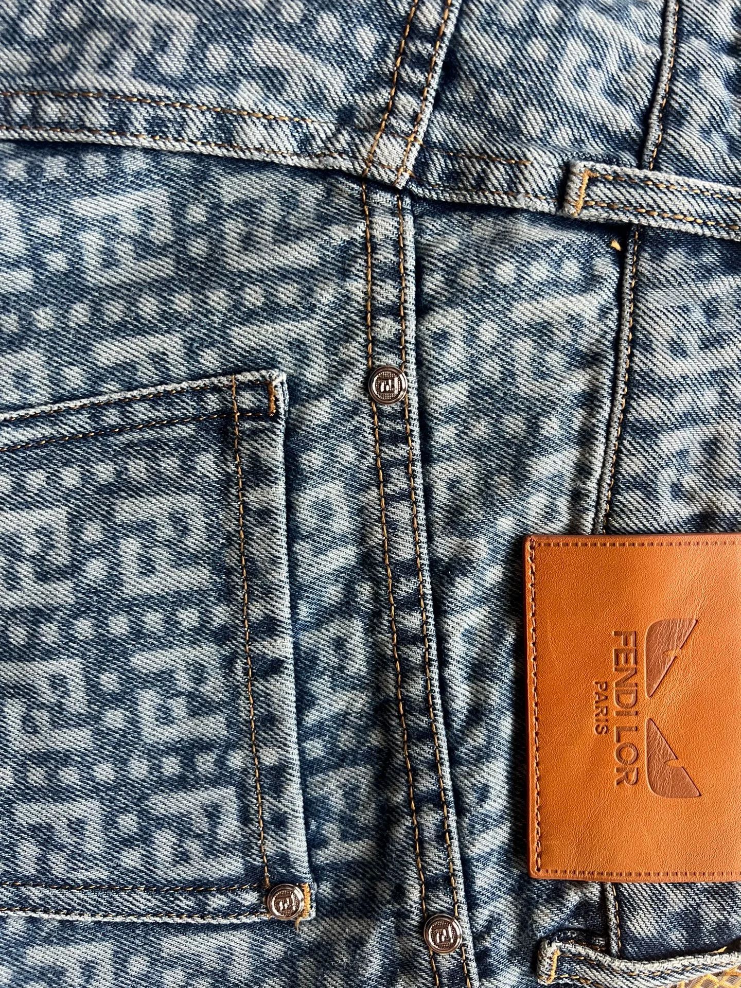 Fendi Fendi FF Logo Wide-Leg Jeans Size 40" / US 18 - 5 Thumbnail
