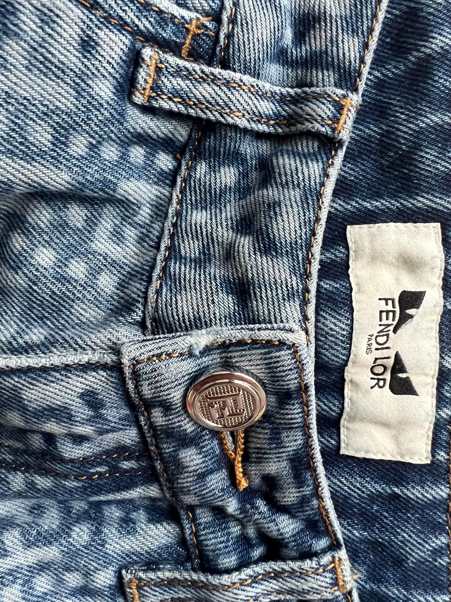 Fendi Fendi FF Logo Wide-Leg Jeans Size 40" / US 18 - 6 Thumbnail