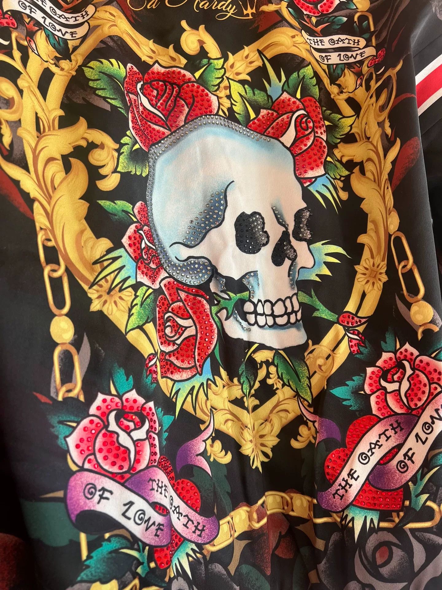 Ed Hardy Ed Hardy Men's Silk Baseball Jacket Size US S / EU 44-46 / 1 - 3 Thumbnail