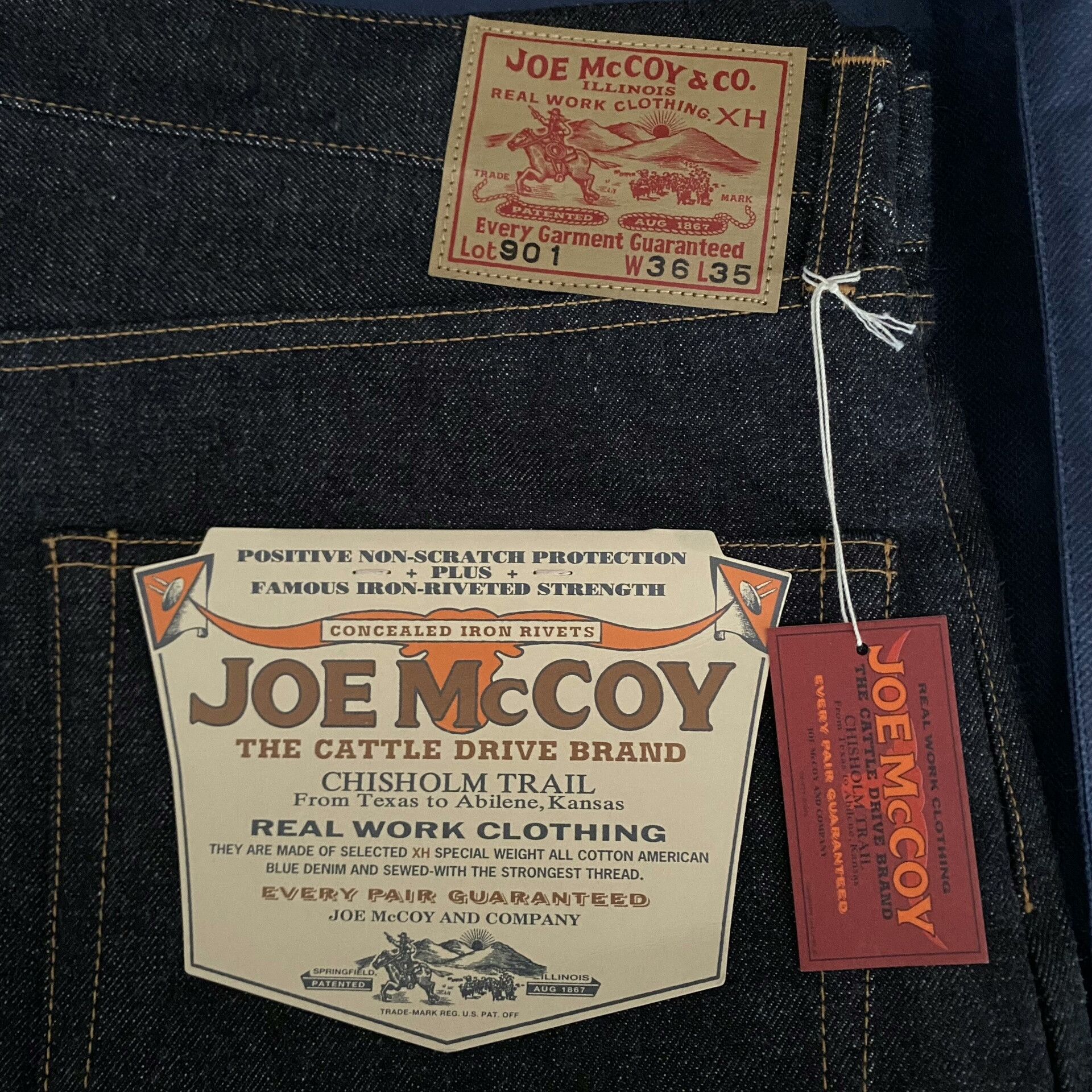 The Real McCoy's Joe Mccoy 901 Denim Jeans Size US 36 / EU 52 - 7 Thumbnail