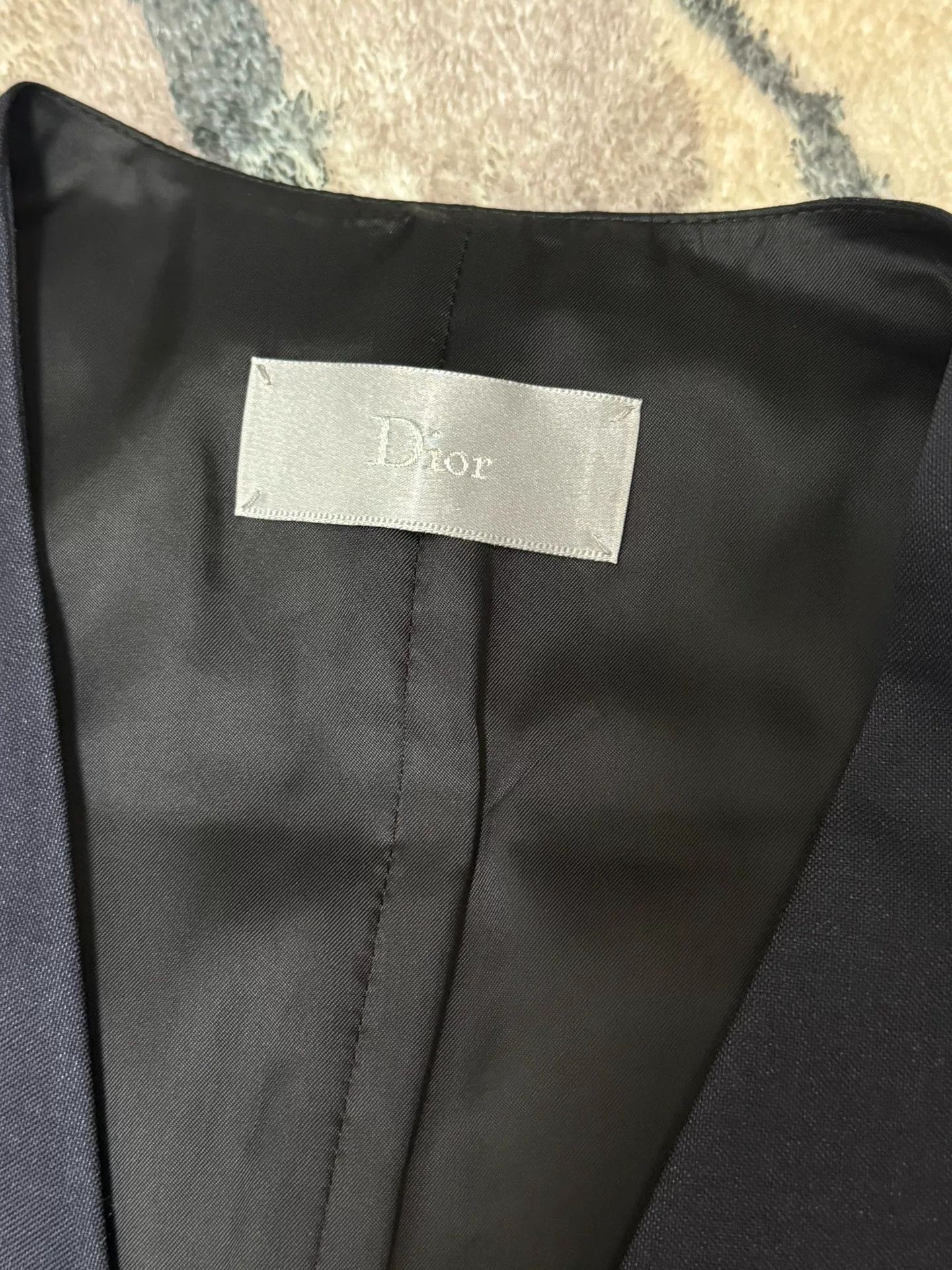 Dior Diorhomme Classic Hidden Button Dark Blue Vest Size US S / EU 44-46 / 1 - 2 Thumbnail