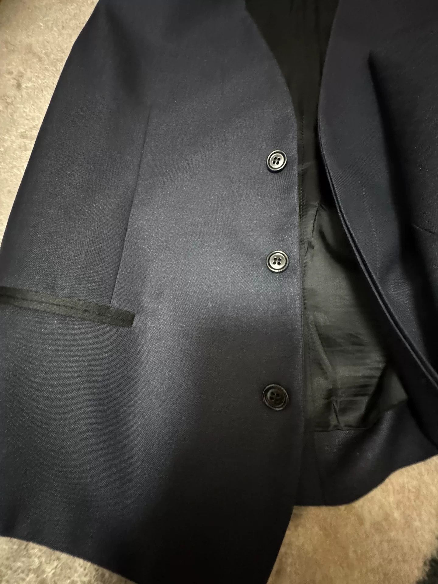 Dior Diorhomme Classic Hidden Button Dark Blue Vest Size US S / EU 44-46 / 1 - 4 Thumbnail