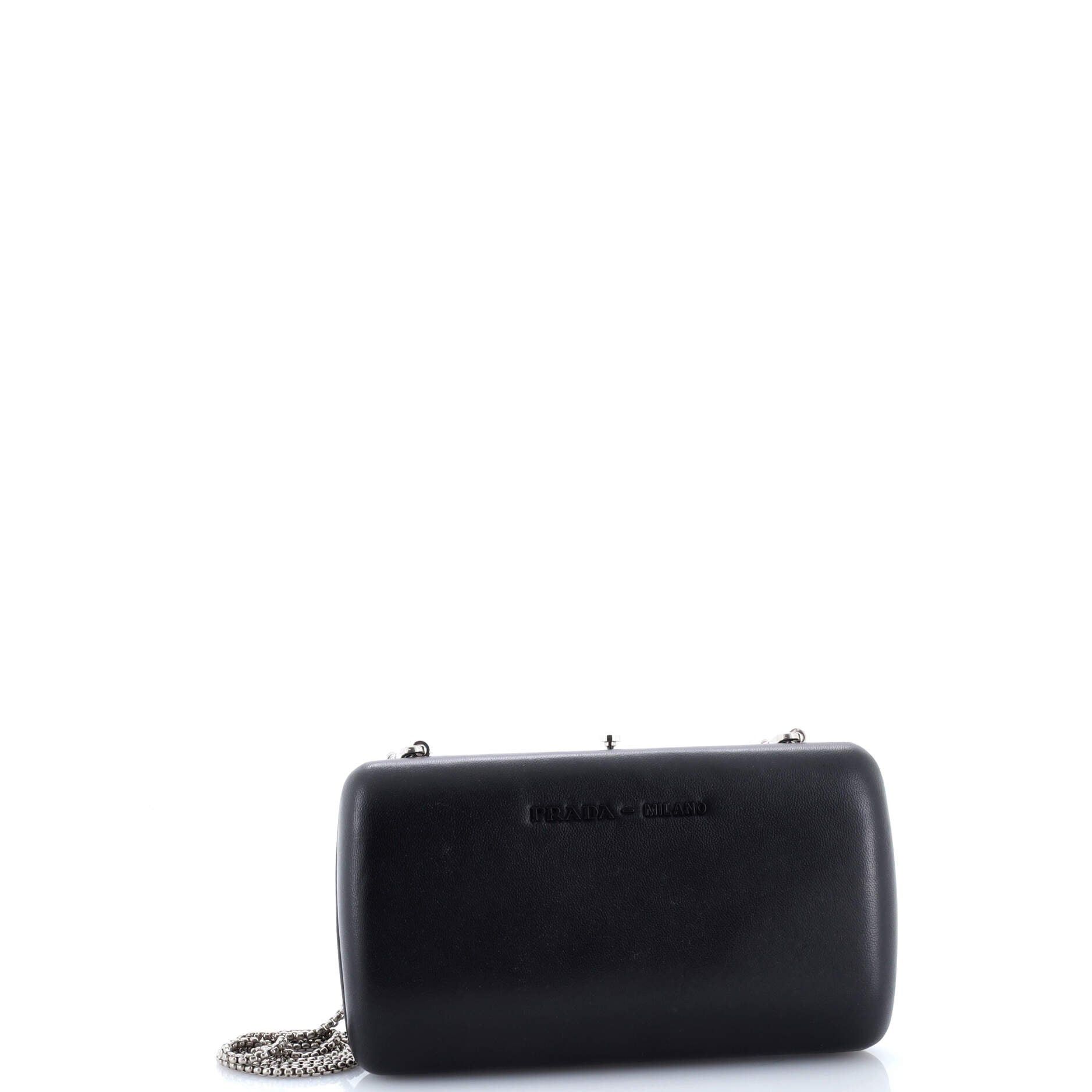 Prada Logo Convertible Chain Box Clutch Size ONE SIZE - 2 Thumbnail
