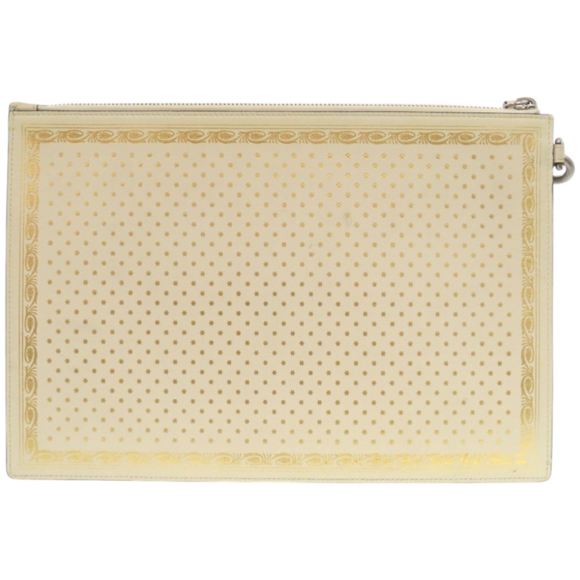 Gucci Excellent condition Gucci x SEGA GUCCY print clutch bag 510489, ivory and white leather, model 0913 Size ONE SIZE - 2 Thumbnail