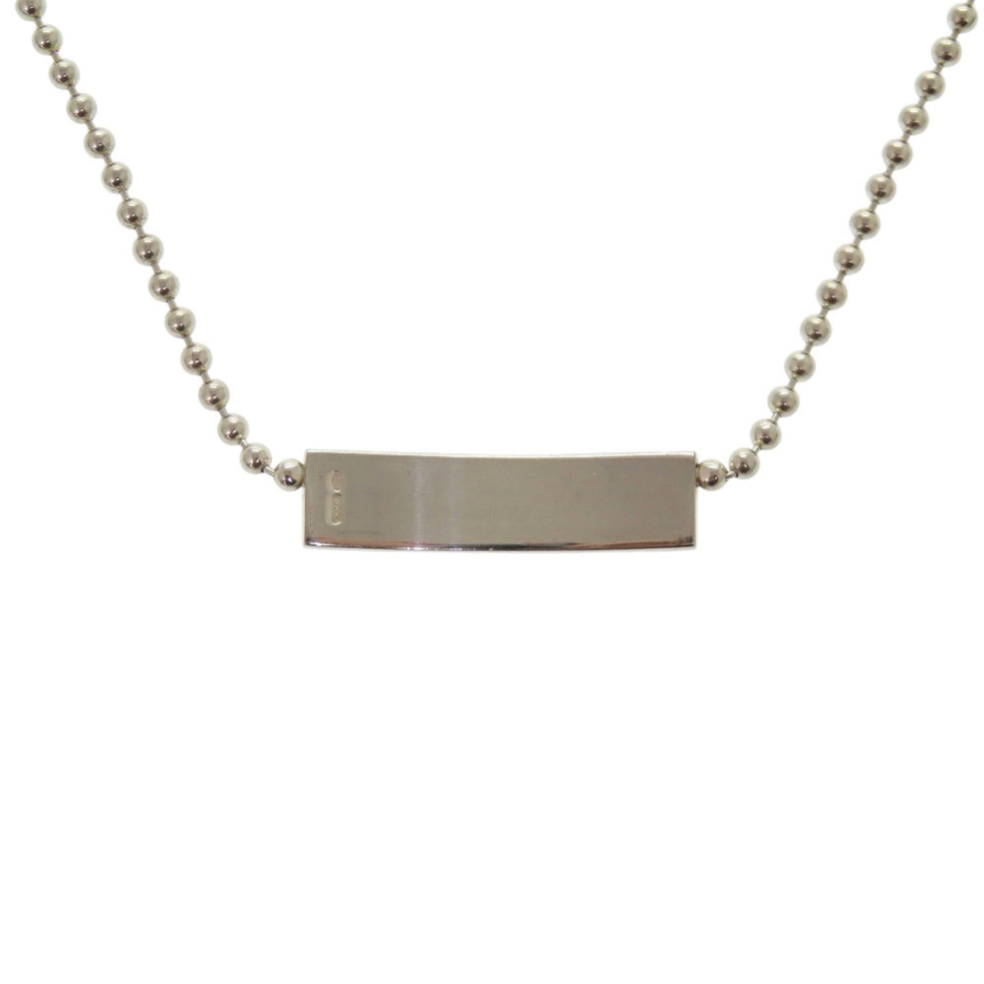 Gucci Excellent condition Gucci logo plate ball chain 1697AR sterling silver 925 choker 0768 Size ONE SIZE - 2 Thumbnail