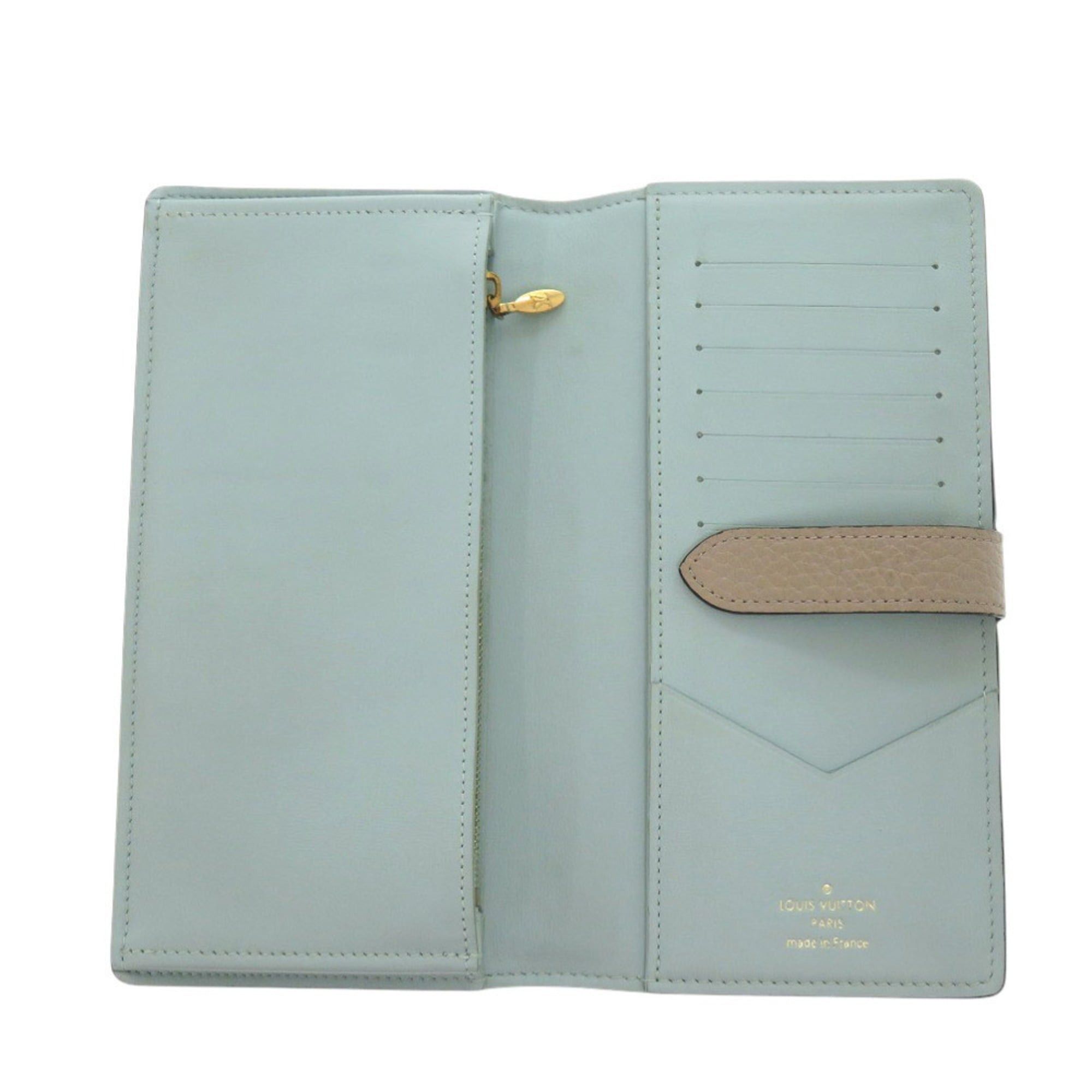 Louis Vuitton Louis Vuitton LV Vertical Wallet M81367, Taurillon Leather Galle Long Wallet, Beige, 1039 Size ONE SIZE - 3 Thumbnail