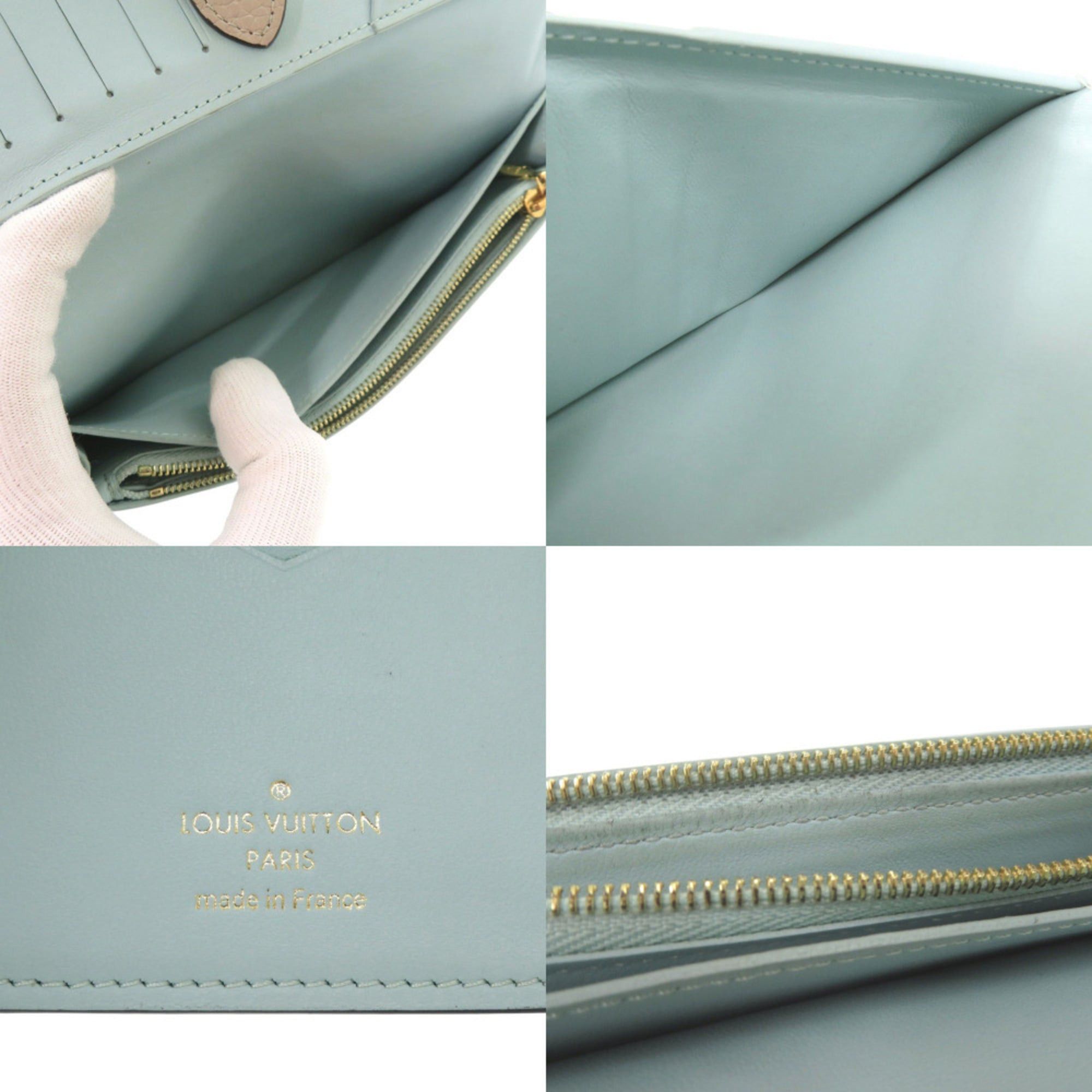 Louis Vuitton Louis Vuitton LV Vertical Wallet M81367, Taurillon Leather Galle Long Wallet, Beige, 1039 Size ONE SIZE - 7 Thumbnail