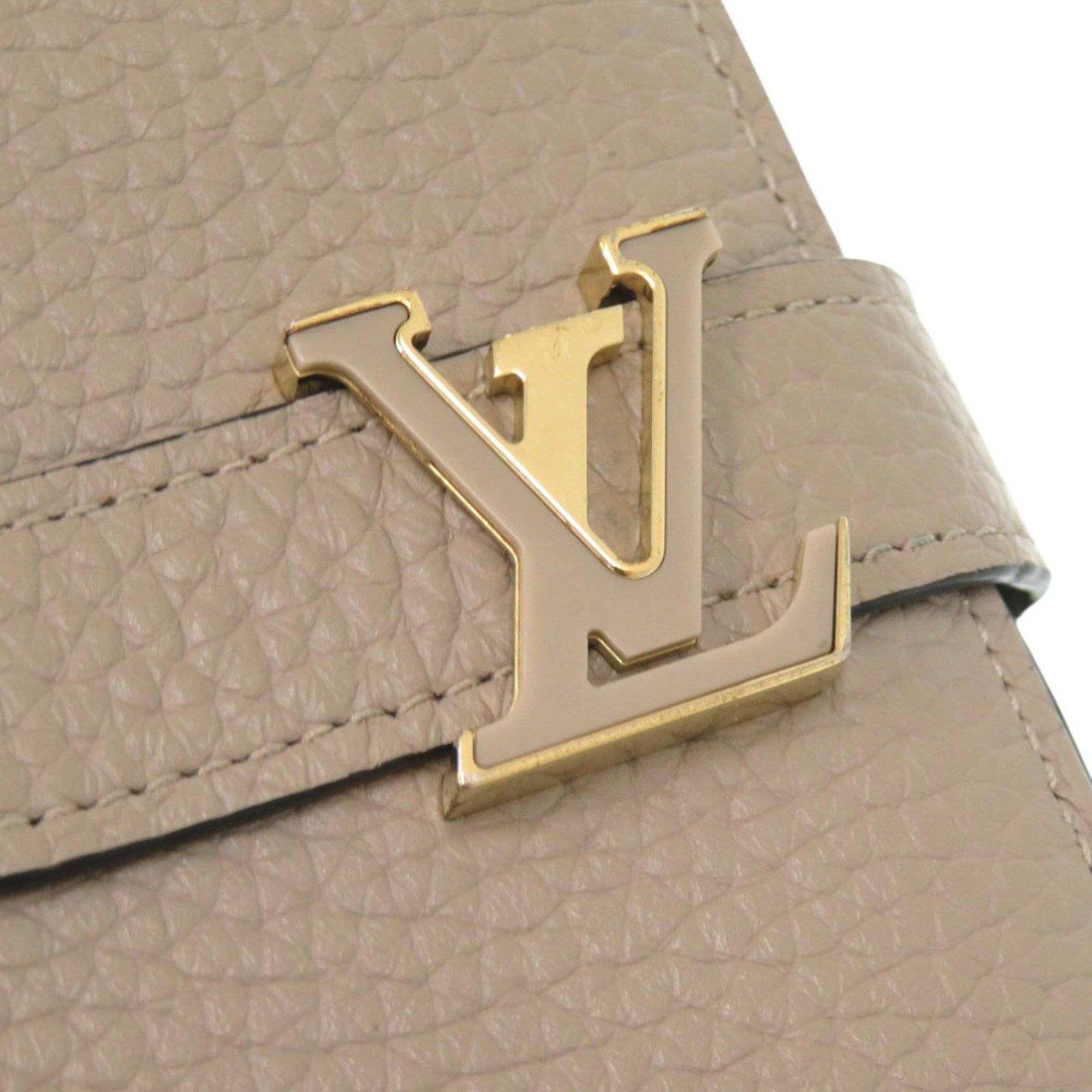 Louis Vuitton Louis Vuitton LV Vertical Wallet M81367, Taurillon Leather Galle Long Wallet, Beige, 1039 Size ONE SIZE - 6 Thumbnail