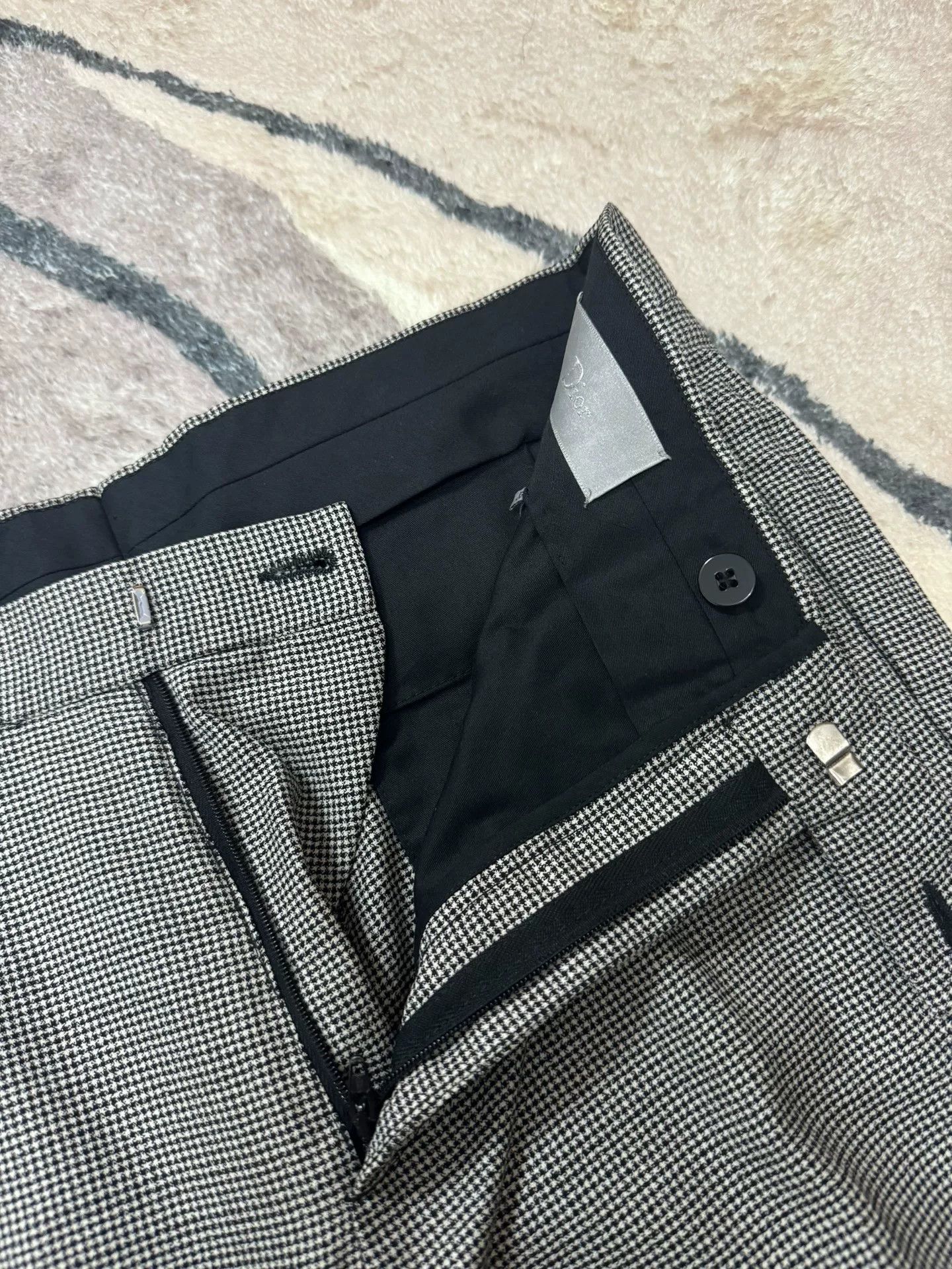 Dior Diorhomme Men's Houndstooth Trousers Size US 30 / EU 46 - 2 Thumbnail