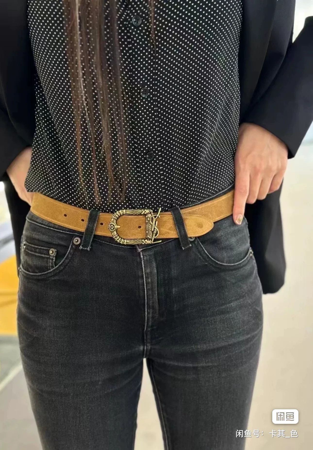 Saint Laurent Paris Saint Laurent Gold Engraved Logo Belt Size ONE SIZE - 8 Thumbnail