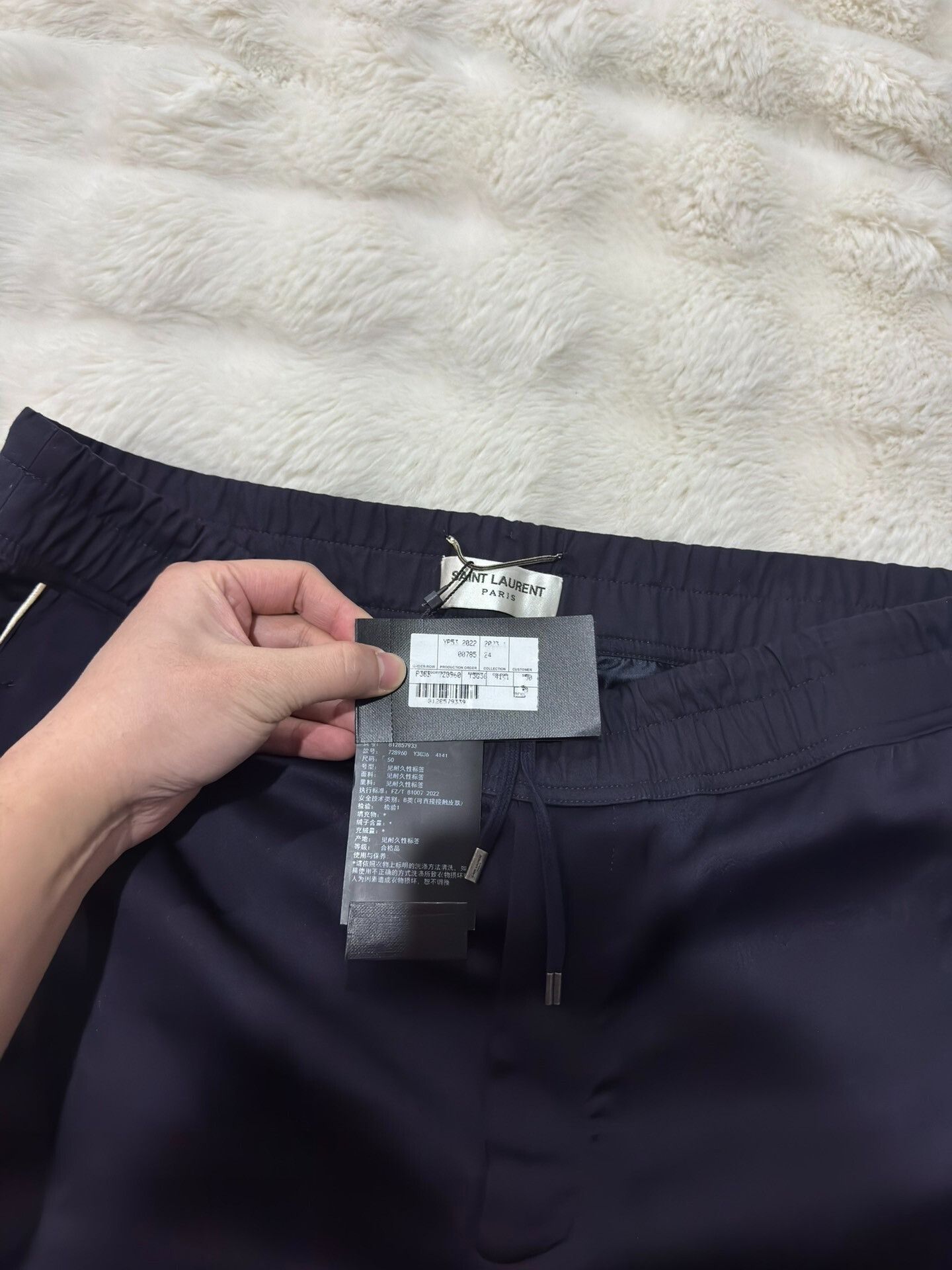 Saint Laurent Paris Saint Laurent YSL Navy Casual Trousers Size US 34 / EU 50 - 3 Thumbnail