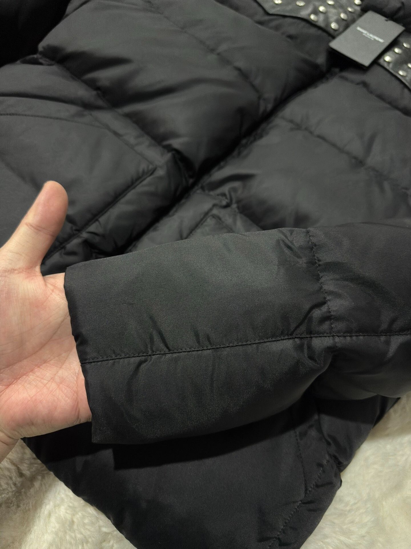 Yves Saint Laurent Saint Laurent YSL Rivet Leather Puffer Jacket Size US M / EU 48-50 / 2 - 8 Thumbnail