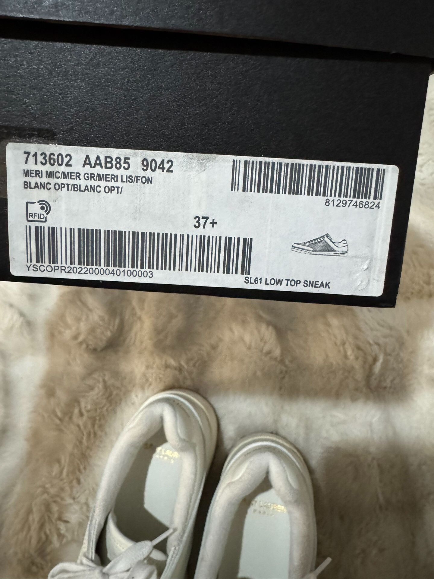 Yves Saint Laurent Saint Laurent SL61 Women's White Sneakers Size US 6.5 / IT 36.5 - 9 Thumbnail