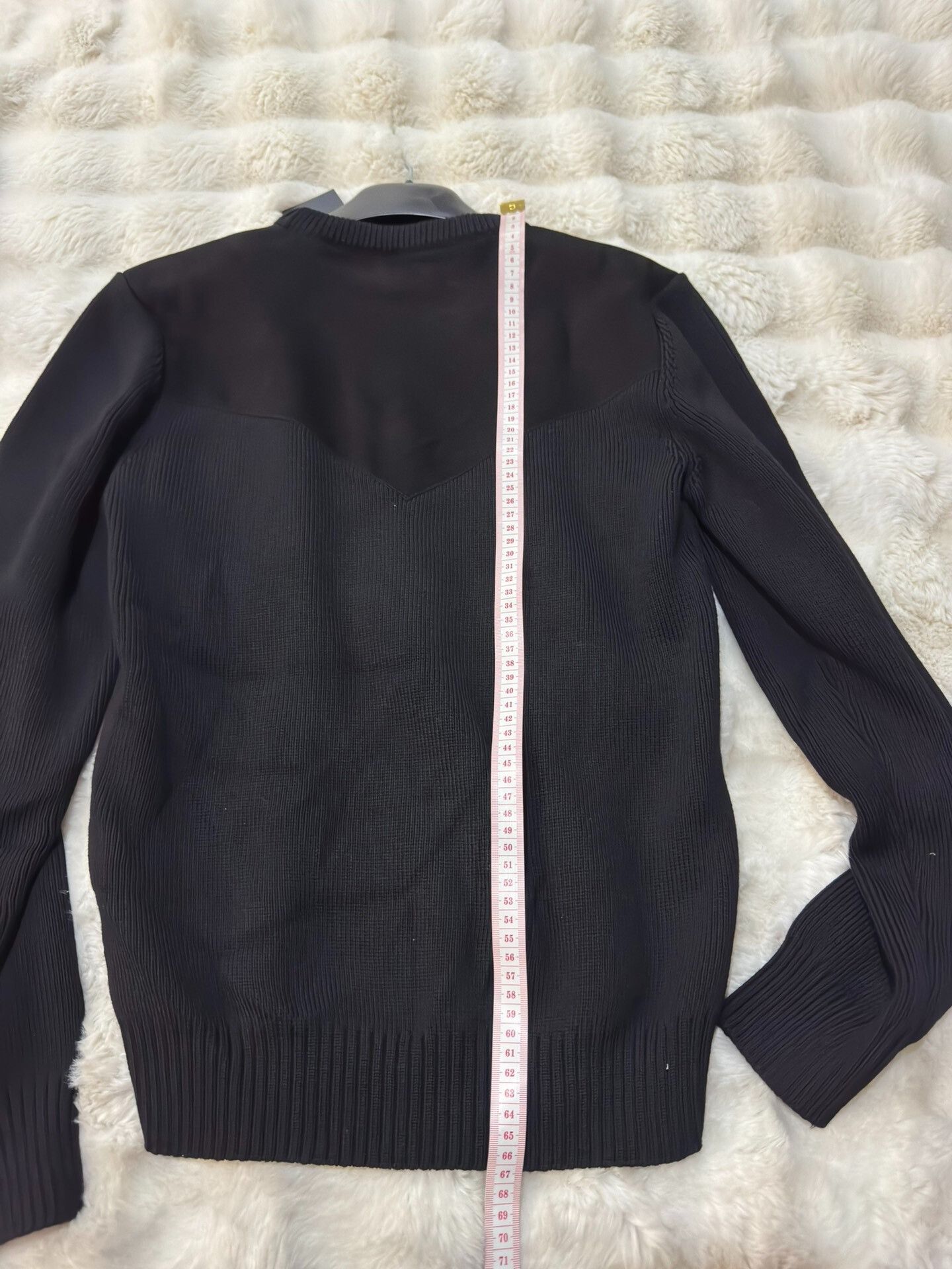 Saint Laurent Paris Saint Laurent Men's Wool Leather Sweater Size US M / EU 48-50 / 2 - 8 Thumbnail