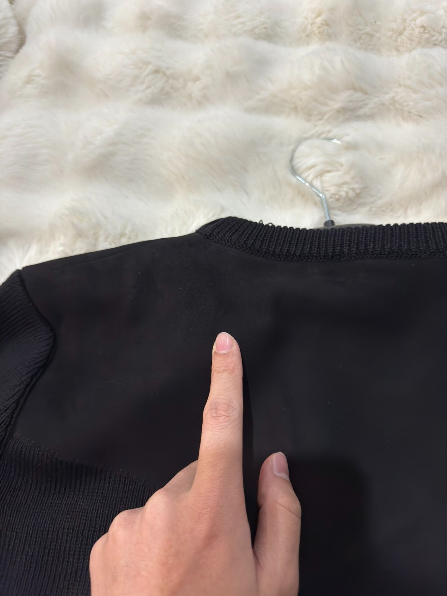 Saint Laurent Paris Saint Laurent Men's Wool Leather Sweater Size US M / EU 48-50 / 2 - 9 Thumbnail
