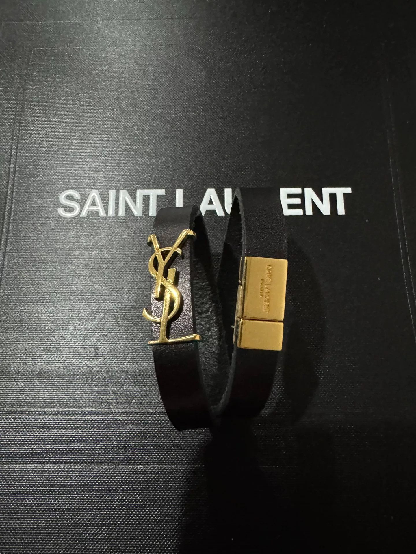 Saint Laurent Paris Saint Laurent YSL Gold Double Ring Bracelet Size ONE SIZE - 2 Thumbnail