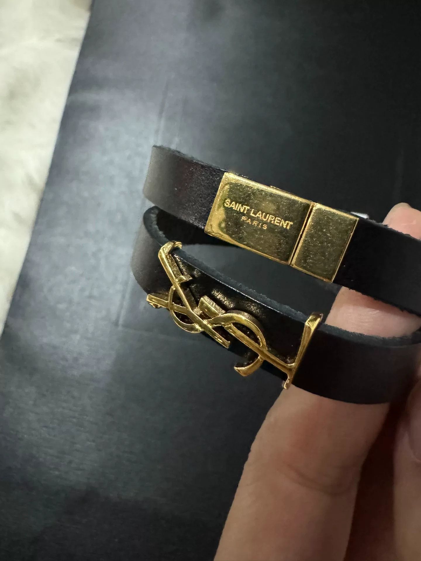 Saint Laurent Paris Saint Laurent YSL Gold Double Ring Bracelet Size ONE SIZE - 6 Thumbnail
