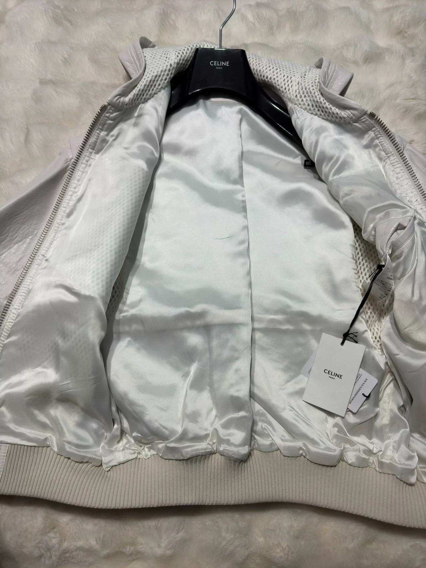 Celine CELINE 22SS Runway Mesh Leather Jacket Size US S / EU 44-46 / 1 - 6 Thumbnail