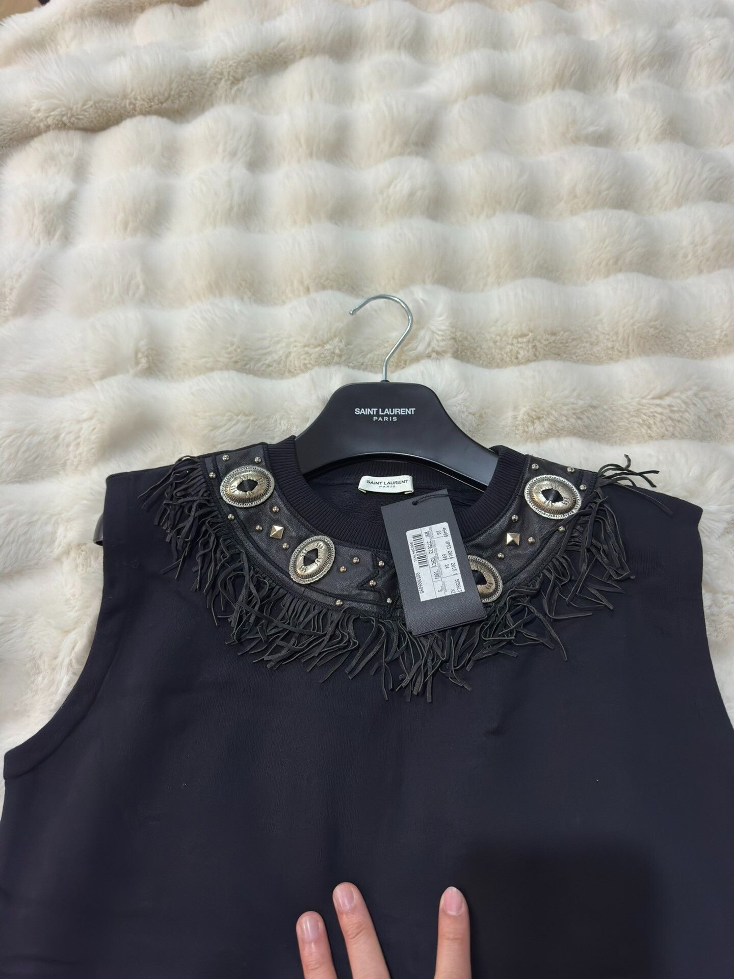 Saint Laurent Paris Saint Laurent YSL Sheepskin Fringe Vest Size US S / EU 44-46 / 1 - 4 Thumbnail