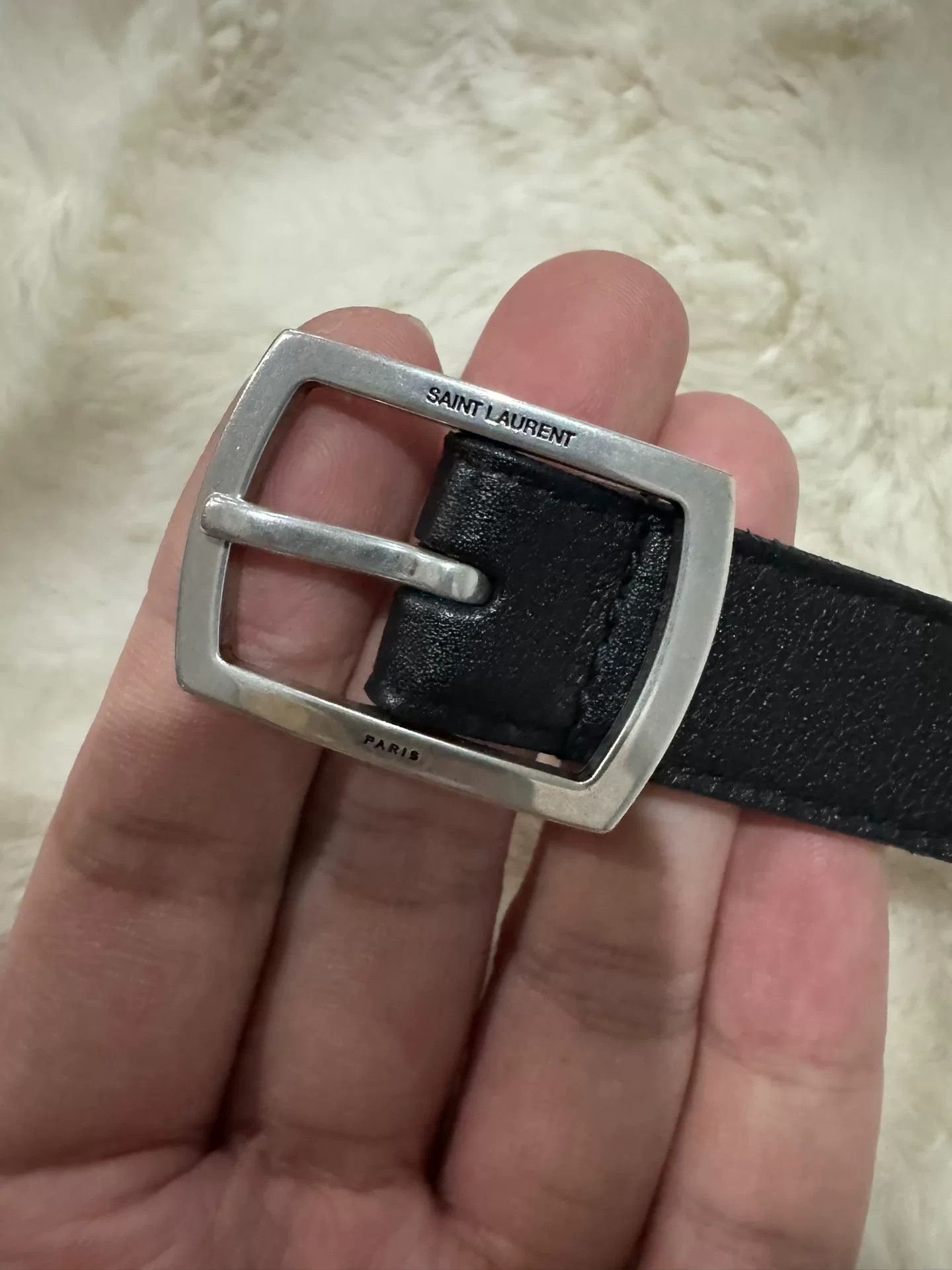 Yves Saint Laurent Saint Laurent YSL Black Silver Belt Size ONE SIZE - 4 Thumbnail