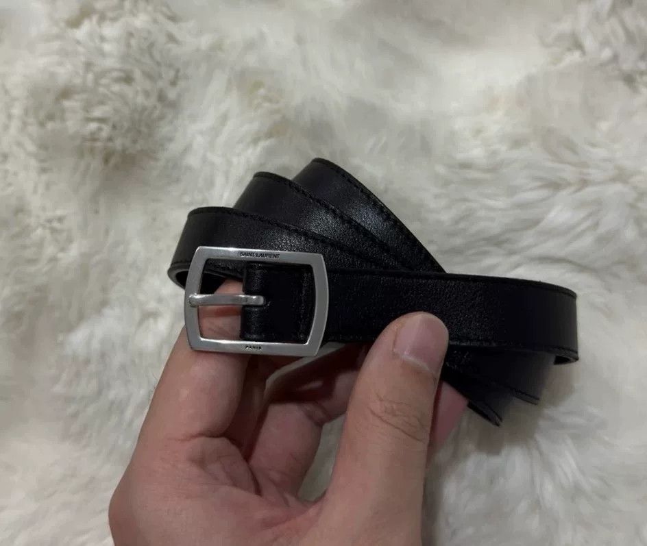 Yves Saint Laurent Saint Laurent YSL Black Silver Belt Size ONE SIZE - 2 Thumbnail