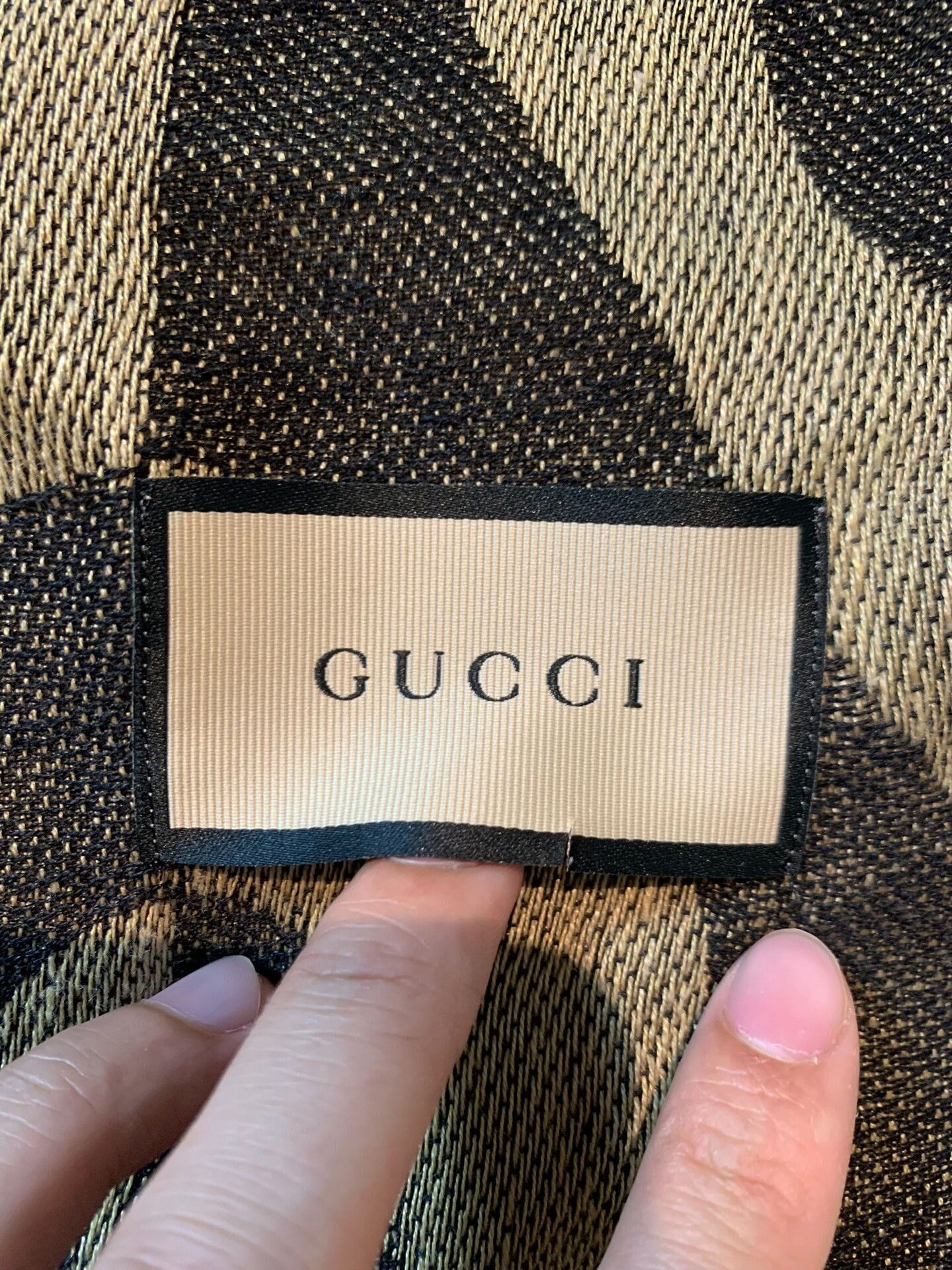 Gucci Gucci All-Over Print Beige Blanket Size ONE SIZE - 2 Thumbnail