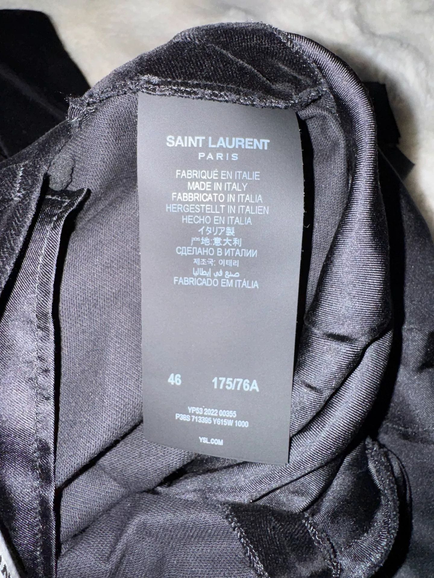 Saint Laurent Paris Saint Laurent Men's Slim Velvet Trousers Size US 30 / EU 46 - 4 Thumbnail