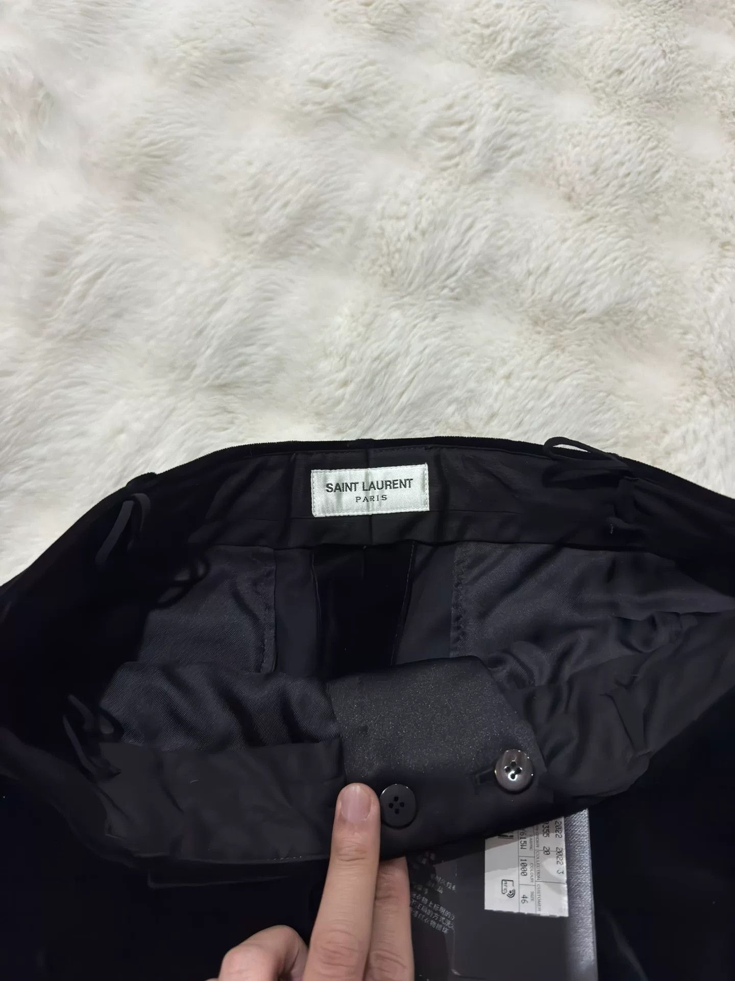 Saint Laurent Paris Saint Laurent Men's Slim Velvet Trousers Size US 30 / EU 46 - 3 Thumbnail
