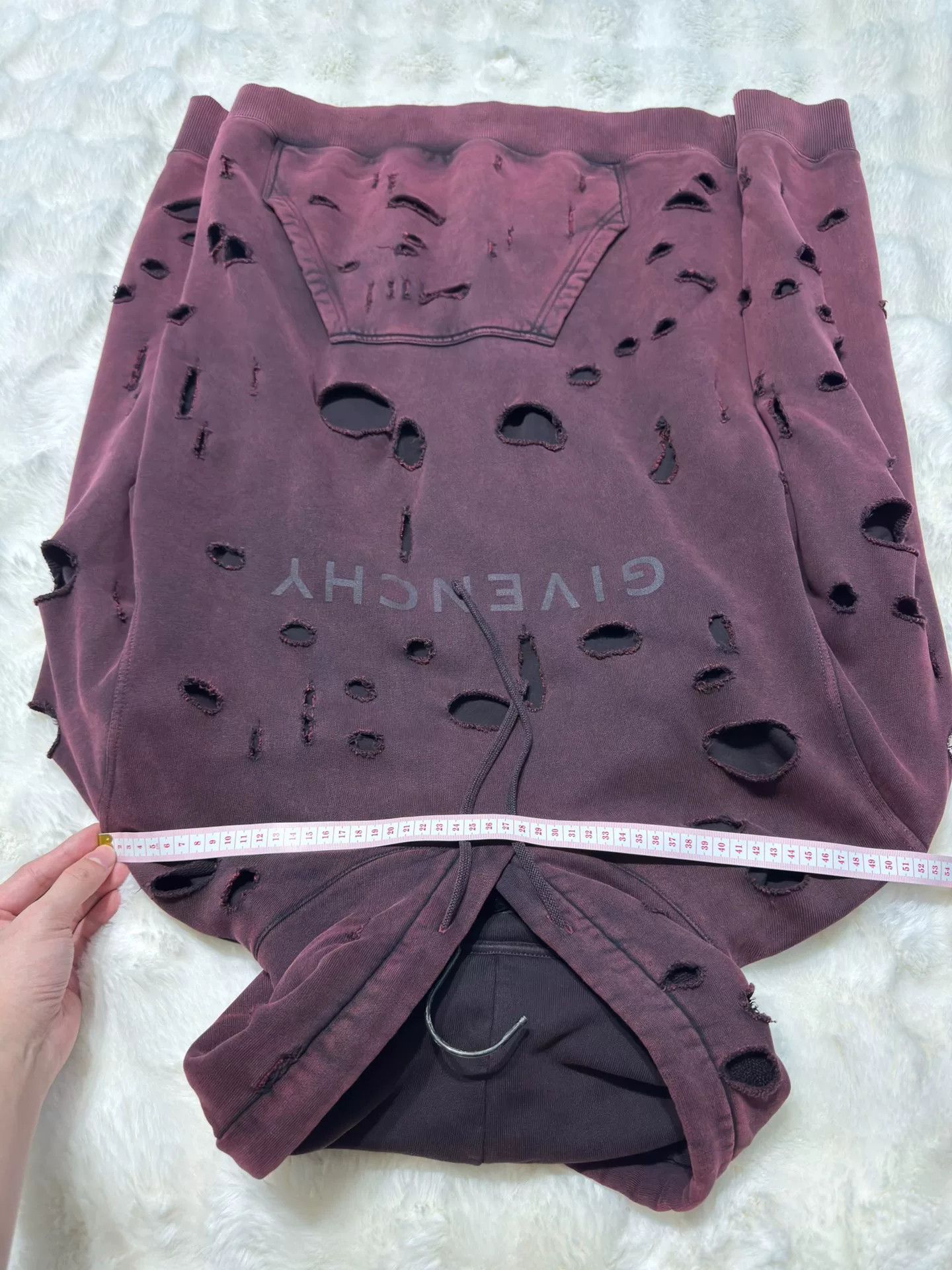 Givenchy Givenchy Distressed Logo New Hoodie Size US M / EU 48-50 / 2 - 7 Thumbnail