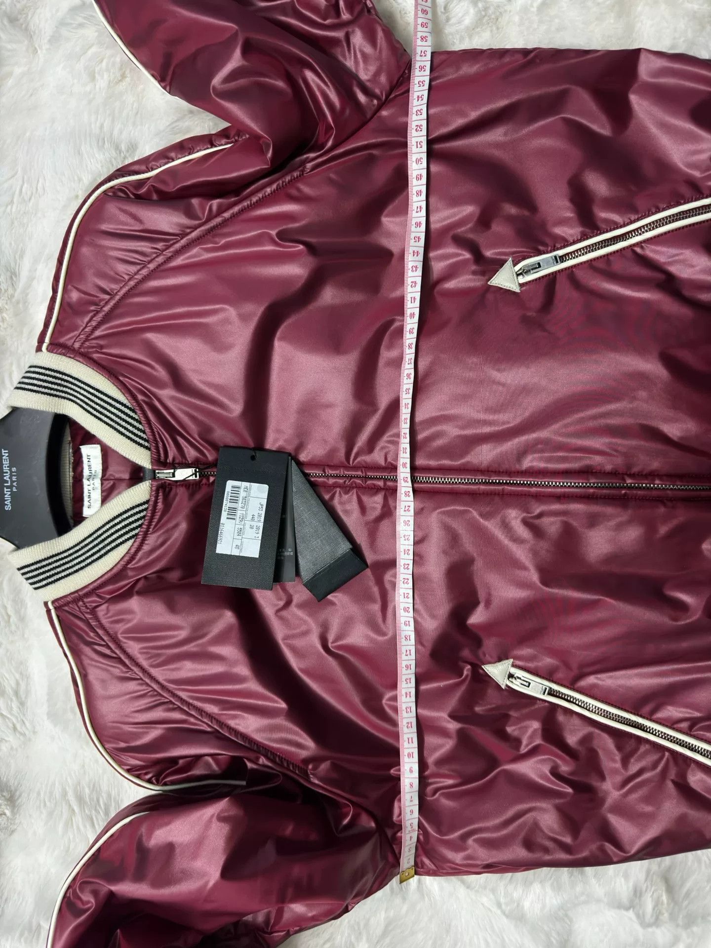 Saint Laurent Paris Saint Laurent YSL Red Baseball Jacket Size US M / EU 48-50 / 2 - 6 Thumbnail