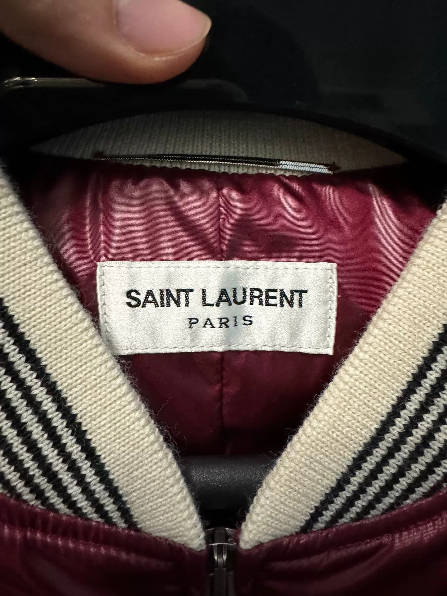 Saint Laurent Paris Saint Laurent YSL Red Baseball Jacket Size US M / EU 48-50 / 2 - 3 Thumbnail