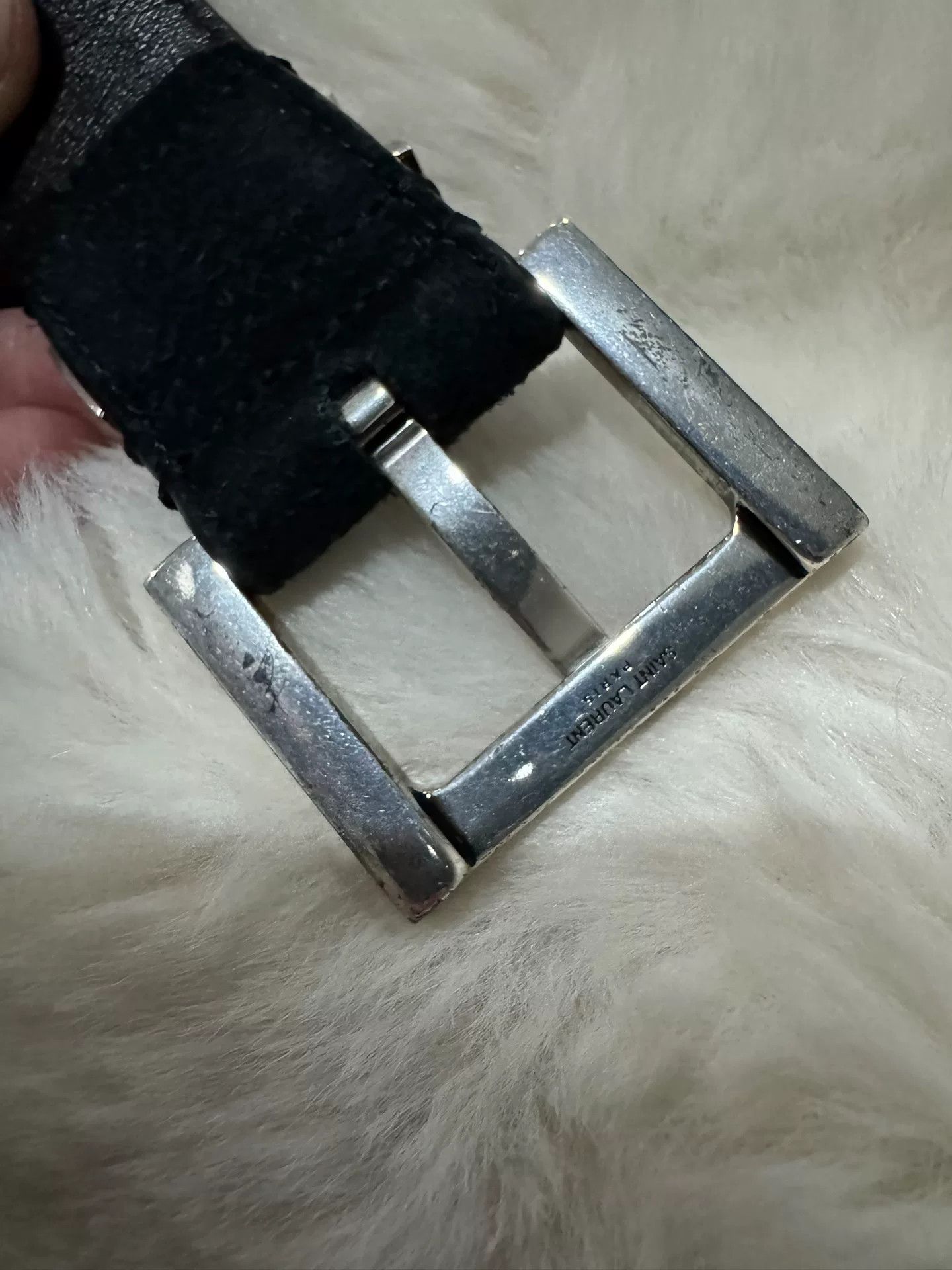 Saint Laurent Paris Saint Laurent YSL Suede Logo Belt Size ONE SIZE - 5 Thumbnail