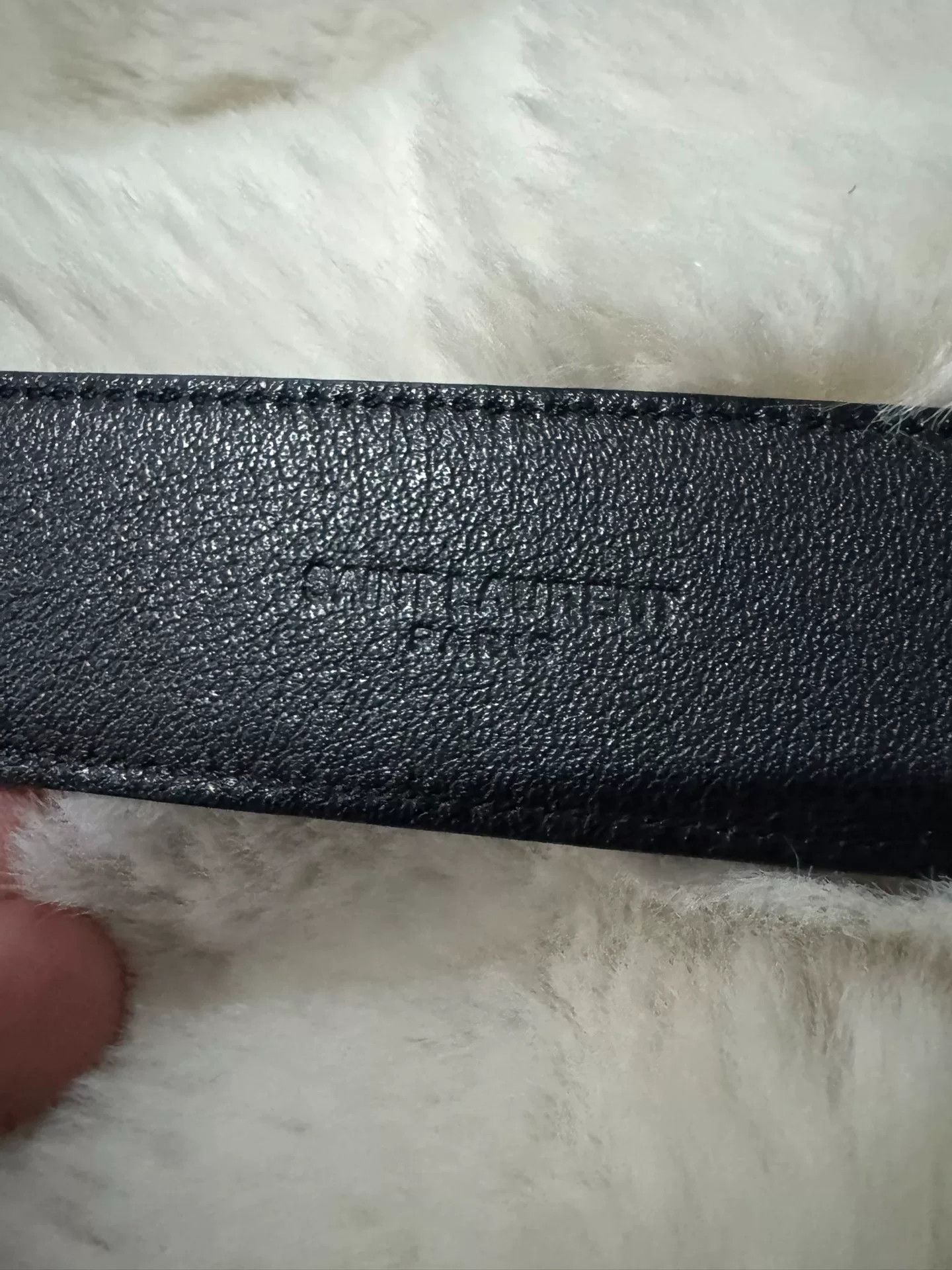 Saint Laurent Paris Saint Laurent YSL Suede Logo Belt Size ONE SIZE - 6 Thumbnail