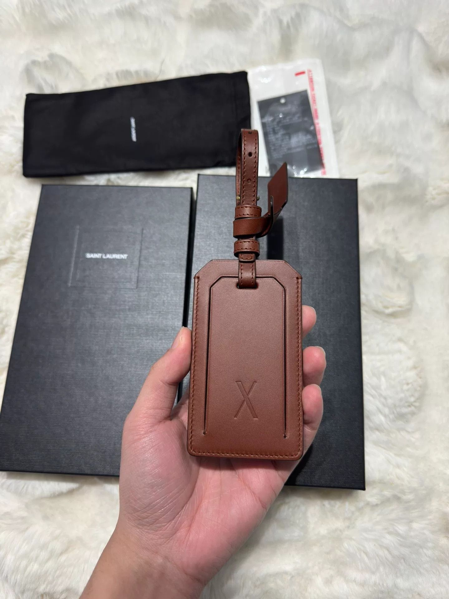 Yves Saint Laurent Saint Laurent Monogram Luggage Tag Size ONE SIZE - 4 Thumbnail