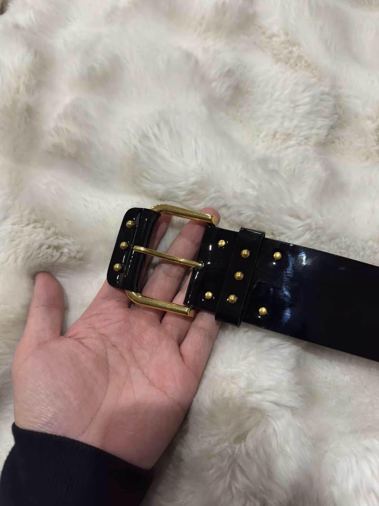 Yves Saint Laurent Saint Laurent YSL Black Gold Belt Size 80 Size ONE SIZE - 2 Thumbnail