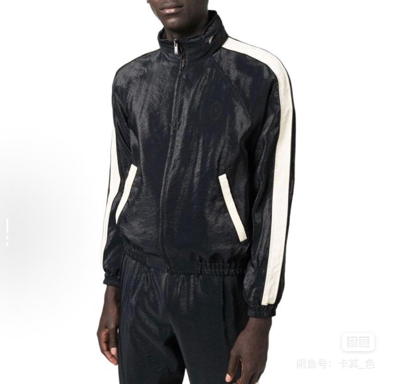 Saint Laurent Paris Saint Laurent SLP Black White Wrinkled Jacket Size US M / EU 48-50 / 2 - 3 Thumbnail