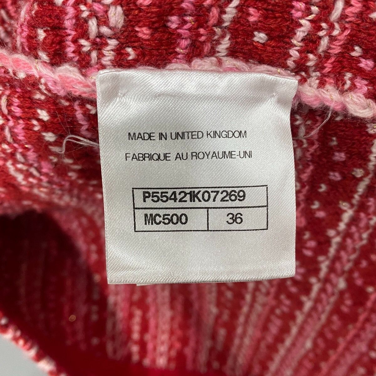 Chanel Chanel Red White Cashmere Sweater Coat Size XS / US 0-2 / IT 36-38 - 5 Thumbnail
