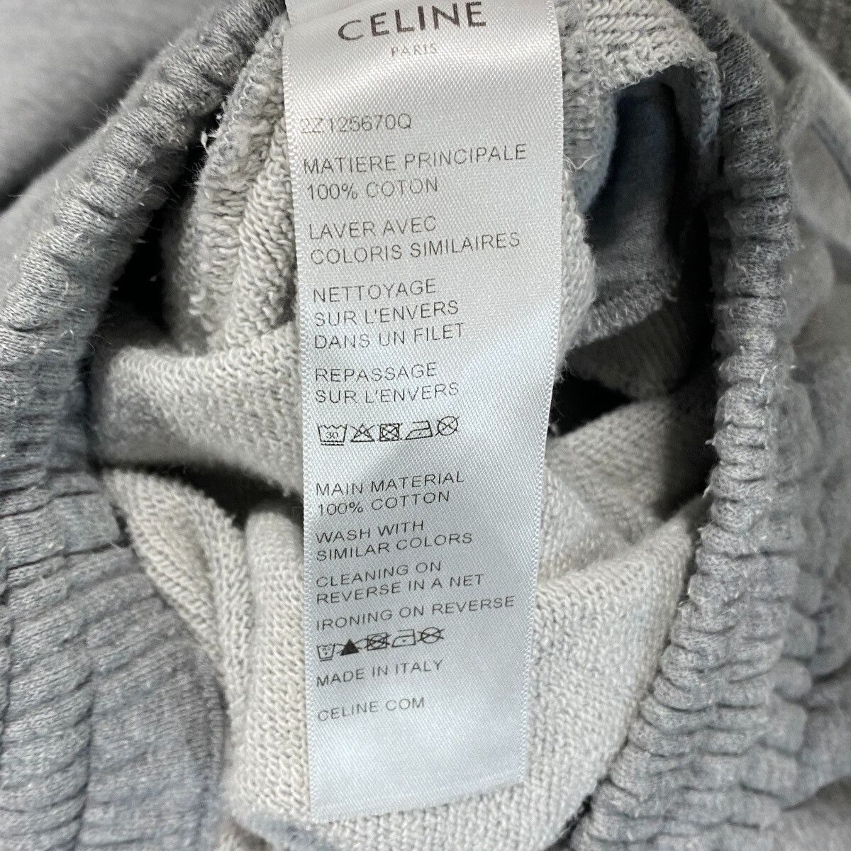 Celine Celine Gray Logo Trousers XXS Size 22" - 5 Thumbnail