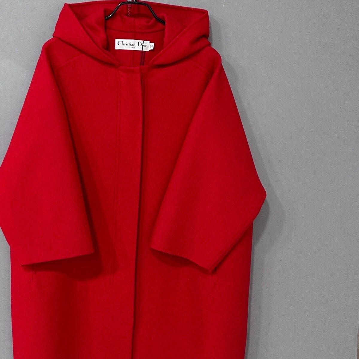 Dior Dior Red Hooded Cape Coat Size XS / US 0-2 / IT 36-38 - 2 Thumbnail